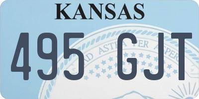 KS license plate 495GJT