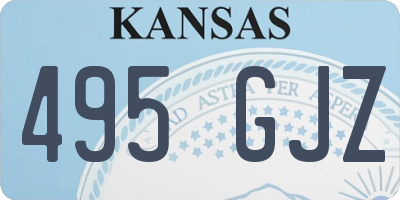 KS license plate 495GJZ
