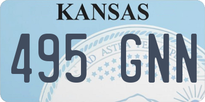 KS license plate 495GNN