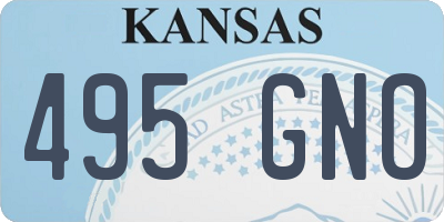 KS license plate 495GNO