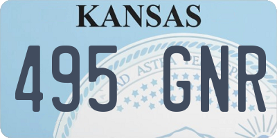 KS license plate 495GNR