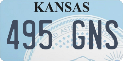 KS license plate 495GNS