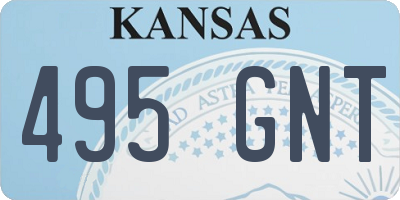 KS license plate 495GNT