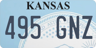KS license plate 495GNZ