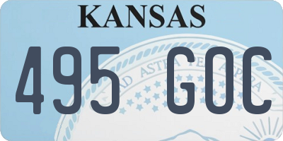 KS license plate 495GOC