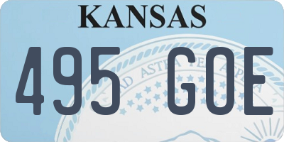 KS license plate 495GOE