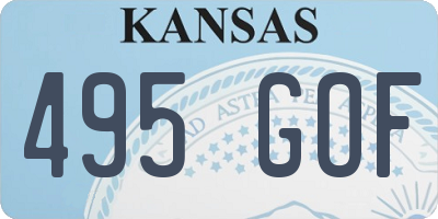 KS license plate 495GOF