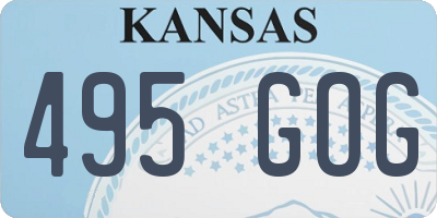 KS license plate 495GOG