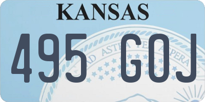 KS license plate 495GOJ