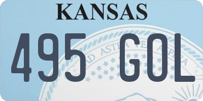 KS license plate 495GOL