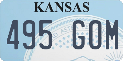 KS license plate 495GOM