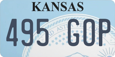 KS license plate 495GOP