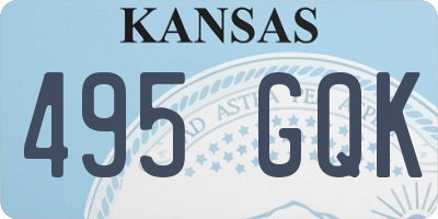KS license plate 495GQK