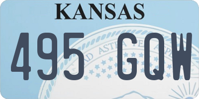 KS license plate 495GQW