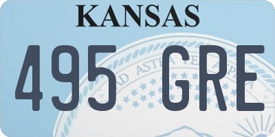 KS license plate 495GRE