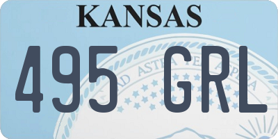 KS license plate 495GRL