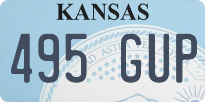 KS license plate 495GUP