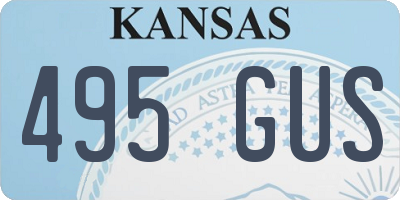 KS license plate 495GUS