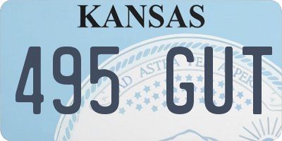 KS license plate 495GUT