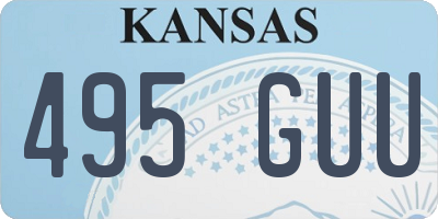 KS license plate 495GUU
