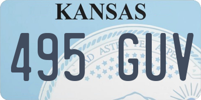 KS license plate 495GUV