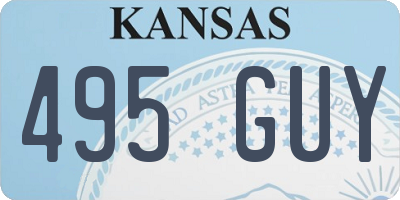 KS license plate 495GUY