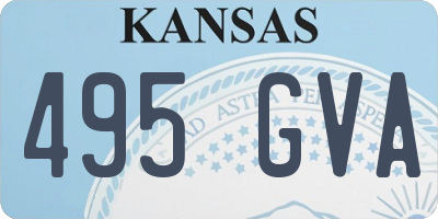 KS license plate 495GVA