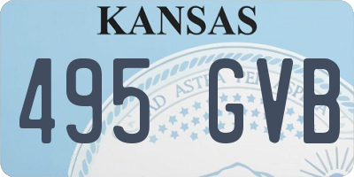 KS license plate 495GVB