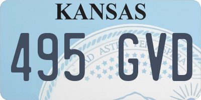 KS license plate 495GVD