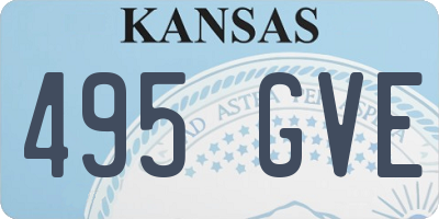 KS license plate 495GVE