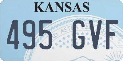KS license plate 495GVF