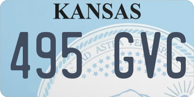 KS license plate 495GVG
