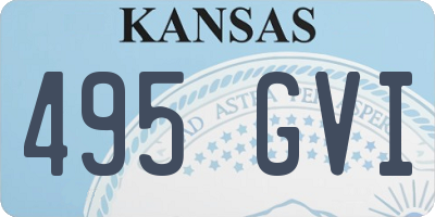 KS license plate 495GVI