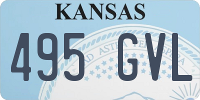 KS license plate 495GVL