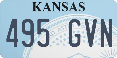 KS license plate 495GVN