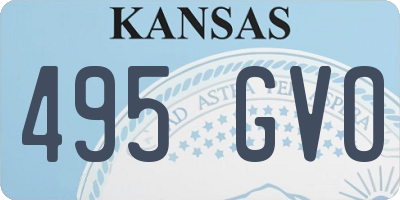 KS license plate 495GVO