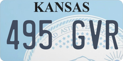 KS license plate 495GVR