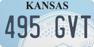 KS license plate 495GVT