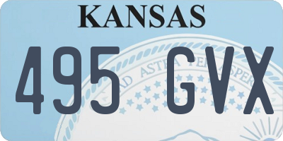 KS license plate 495GVX