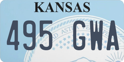 KS license plate 495GWA