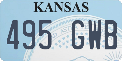 KS license plate 495GWB