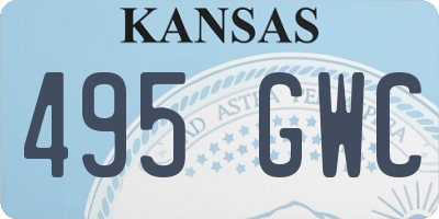 KS license plate 495GWC