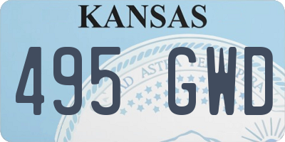 KS license plate 495GWD