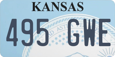 KS license plate 495GWE