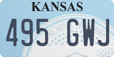 KS license plate 495GWJ