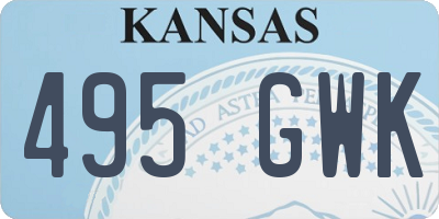 KS license plate 495GWK
