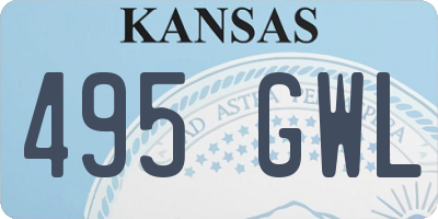 KS license plate 495GWL