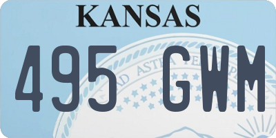 KS license plate 495GWM