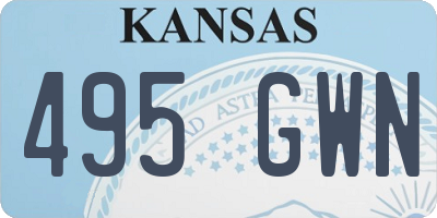 KS license plate 495GWN