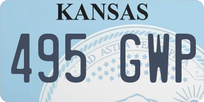 KS license plate 495GWP